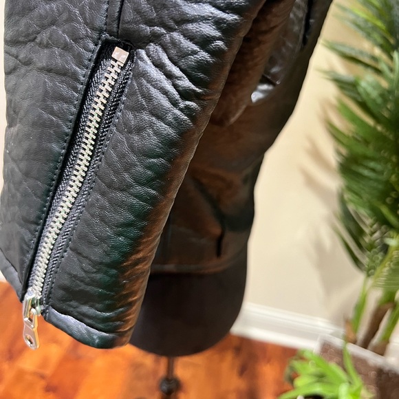 Bagatelle’s Faux Leather Black Moto Jacket Coat 6 - Picture 5 of 8